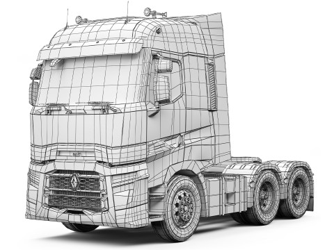 Renault T520 6x2 2022 3D 模型