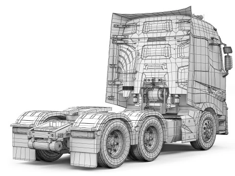 Renault T520 6x2 2022 3D Model