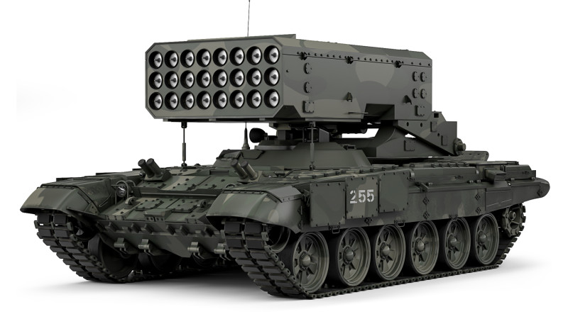 TOS-1A Solntsepek 2020 3D Modell .c4d .max .obj .3ds .fbx .stl .blend