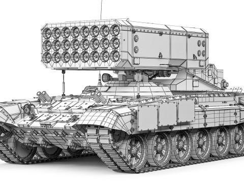 TOS-1A Solntsepek 2020 3D Modell