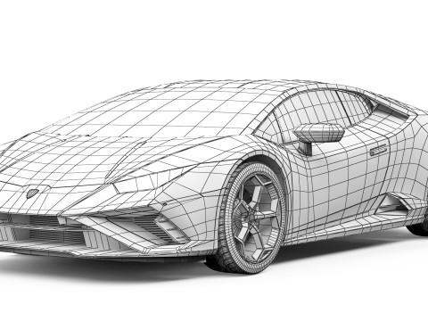 우라칸 에보 RWD 2021 3D 모델