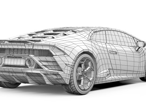 우라칸 에보 RWD 2021 3D 모델