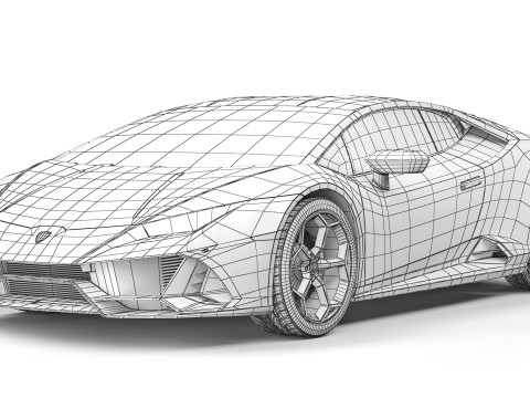 हुराकैन ईवो 2019 3D मॉडल