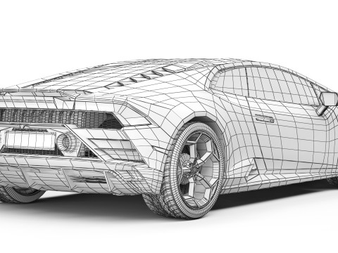 हुराकैन ईवो 2019 3D मॉडल