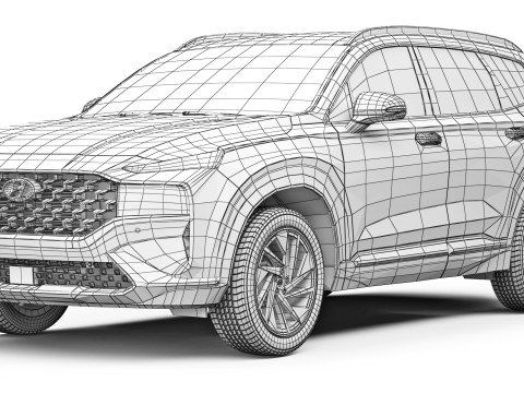 Hyundai SantaFe 2021 3D Modell