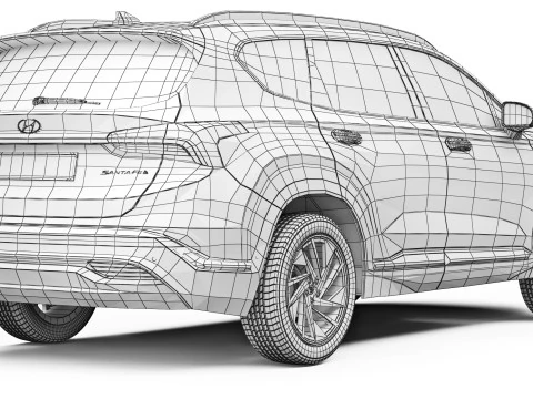 Hyundai SantaFe 2021 3D Model