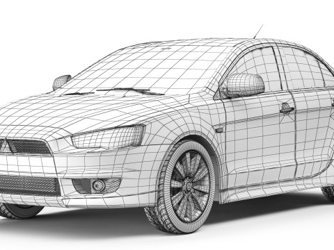 三菱 Lancer X 2008 3D 模型