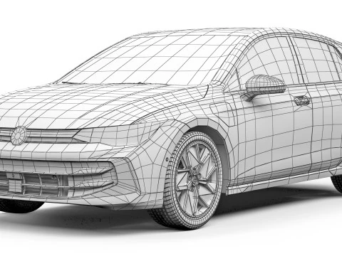 Volkswagen Golf 2024 3D Model