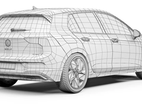 Volkswagen Golf 2024 3D Model
