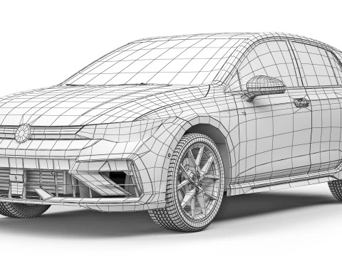 Volkswagen Golf R 2025 3D Model