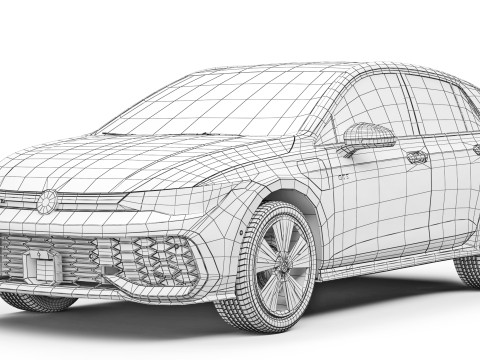Volkswagen Golf GTE 2024 Model 3D