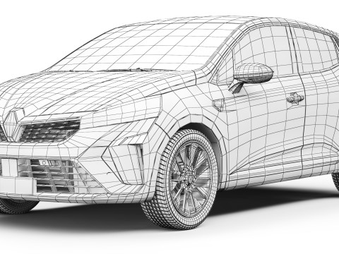 ルノー クリオ ハイブリッド 2024 3Dモデル