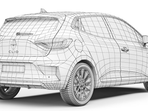 ルノー クリオ ハイブリッド 2024 3Dモデル