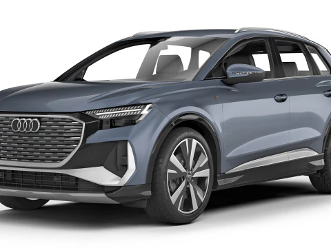 Audi Q4 e-tron S-line 2022 3D Modell
