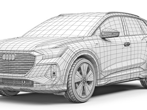 アウディ Q4 e-tron S-line 2022 3Dモデル