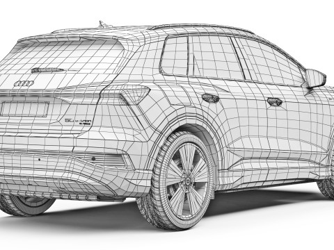 アウディ Q4 e-tron S-line 2022 3Dモデル