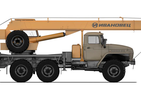 Ural 4320 KS-3574 1990 3D Model