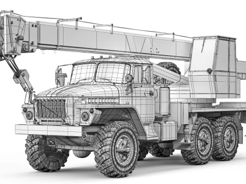 Ural 4320 KS-3574 1990 3D Model