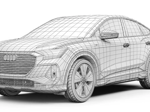 Audi Q4 Sportback etron 2022 Modello 3D