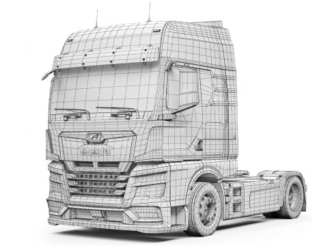 MAN TGX4x2 2020 Modello 3D