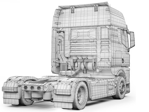 MAN TGX4x2 2020 Modello 3D