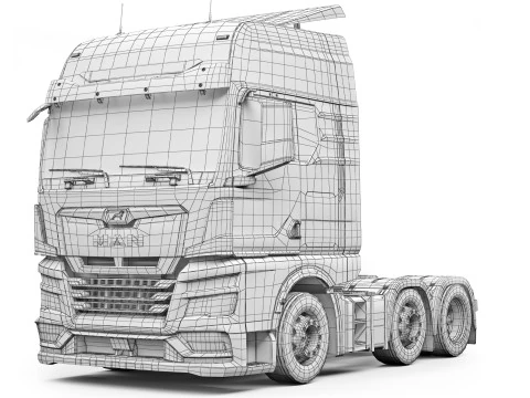 남자 TGX 6x2 2020 3D 모델