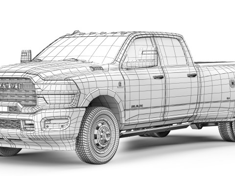 RAM 3500 HD Longhorn 2025 Modello 3D