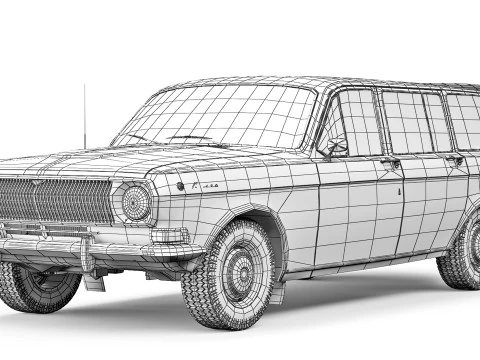 GAZ-24-02 Volga 1972 Modelo 3D