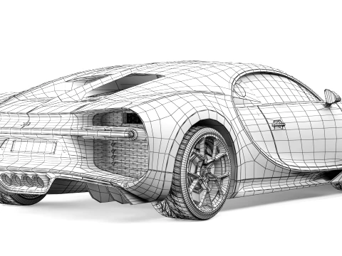 Bugatti Chiron Sport 2019 3D Model