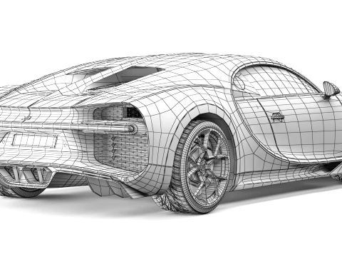 Bugatti Chiron 2017 3D Model