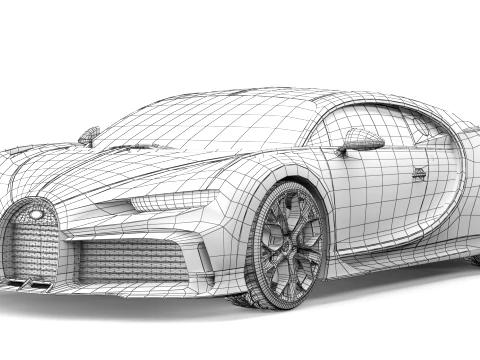 ブガッティ シロン プロフィール 2022 3Dモデル