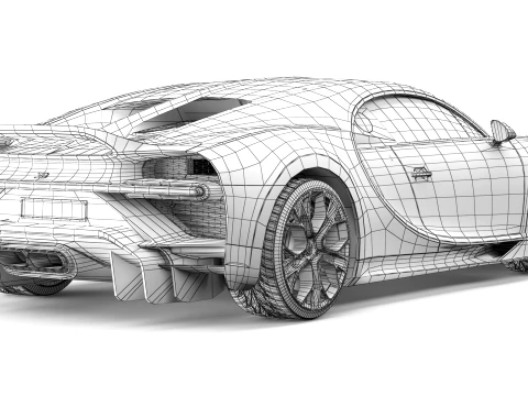 ブガッティ シロン プロフィール 2022 3Dモデル