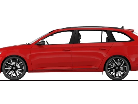 Skoda Superb Combi 2020 3D Model