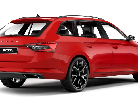 Skoda Superb Combi 2020 3D Model