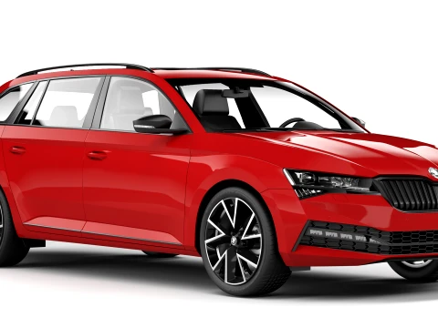 Skoda Superb Combi 2020 3D Model