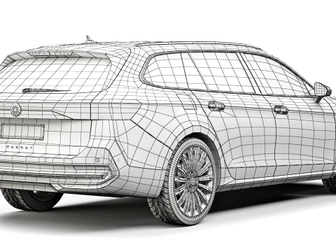 Volkswagen Passat Variant 2024 3D Model