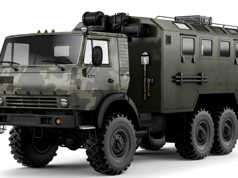 Kamaz 4310 kung 1988 3D Model