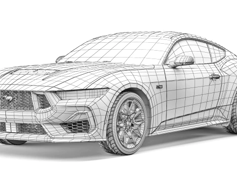 Mustang GT 2024 3D Model