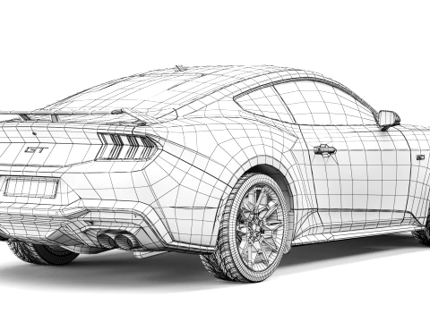 Mustang GT 2024 3D Model