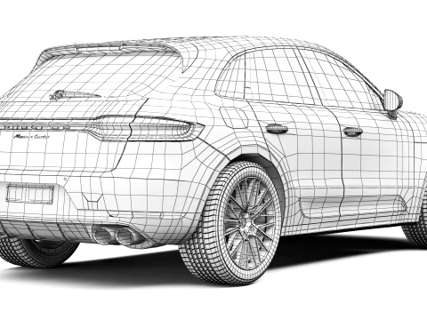 Porsche Macan Turbo 2019 3D Model