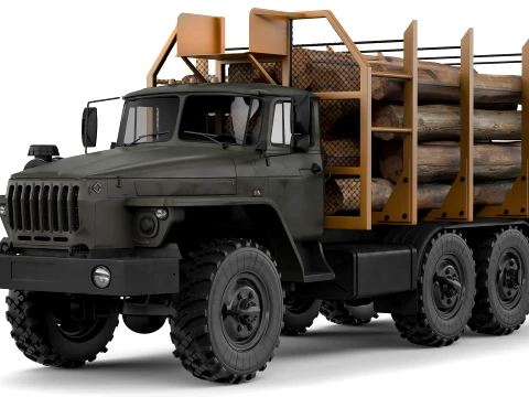 Ural 4320 timber 2015 Modèle 3D