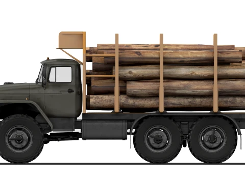 Ural 4320 timber 2015 3D Model