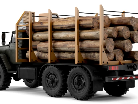 Ural 4320 timber 2015 3D Model
