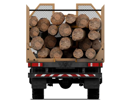 Ural 4320 timber 2015 3D Model