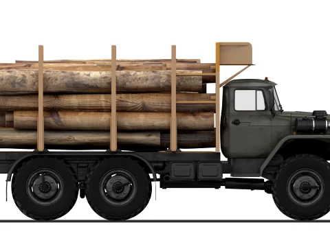 Ural 4320 timber 2015 3D Model