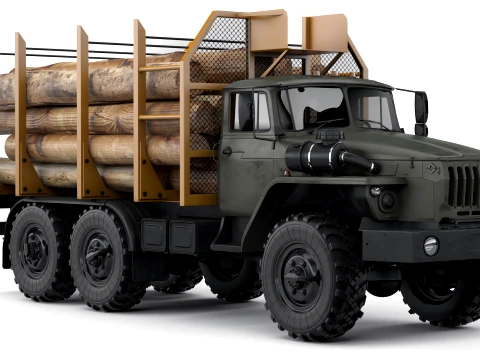Ural 4320 timber 2015 3D Model