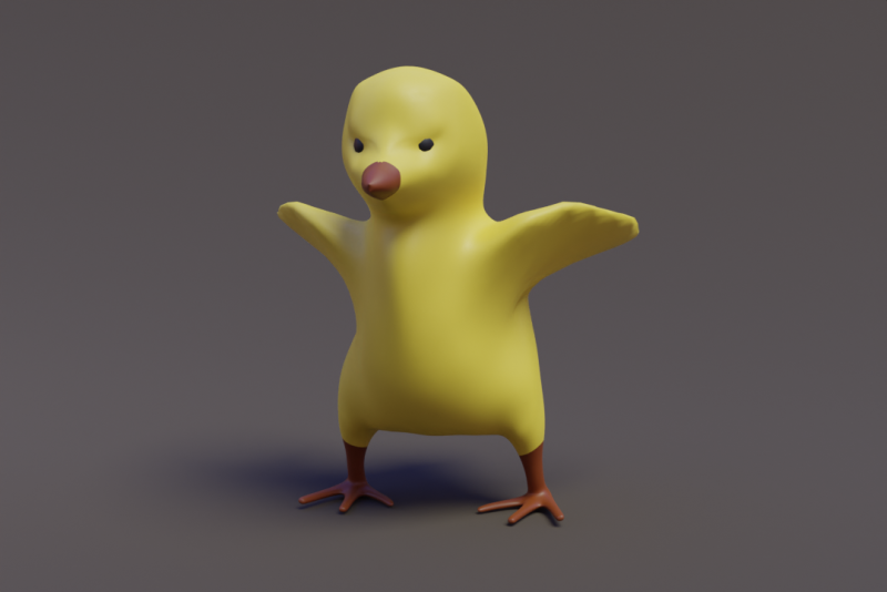 Chicken figurine 3D Model .c4d .max .obj .3ds .fbx .stl .blend 