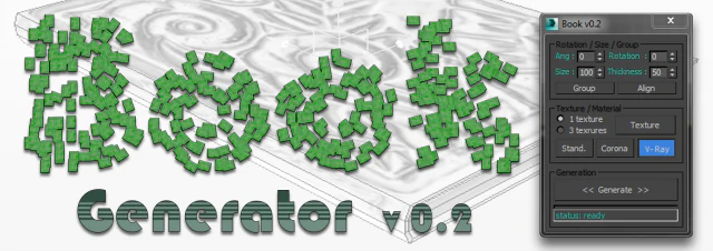 bookgenerator v02 3D Model .c4d .max .obj .3ds .fbx .stl .blend 