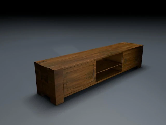low poly sideboard 3D Model .c4d .max .obj .3ds .fbx .stl .blend