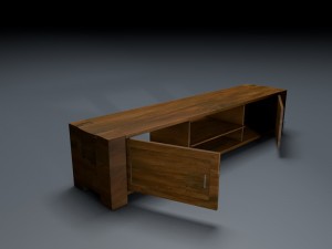 low poly sideboard 3D 모델